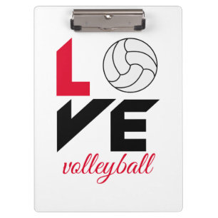 I Love volleyball Clipboard
