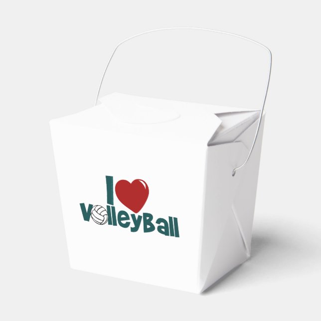 I Love Volleyball Favor Box (Front Side)
