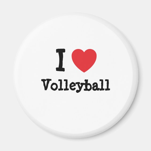I love Volleyball heart custom personalized Magnet (Front)