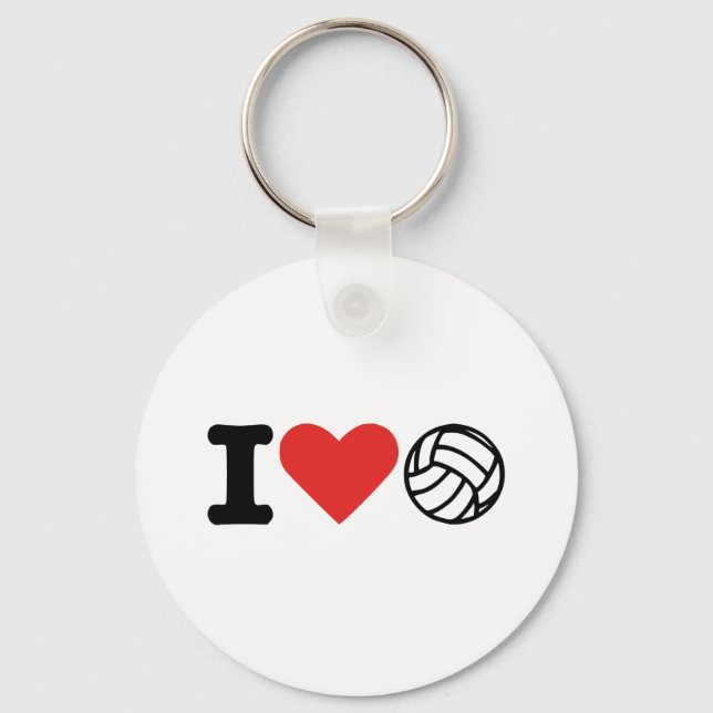 I love volleyball keychain (Front)