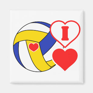 I love volleyball magnet