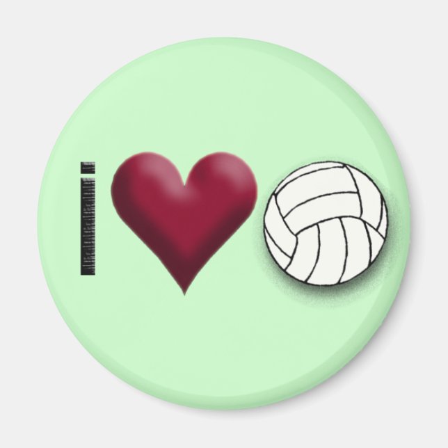 i love volleyball magnet (Front)