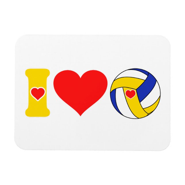 I love volleyball magnet (Horizontal)