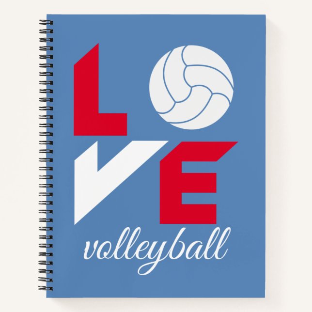 I Love volleyball Notebook (Front)