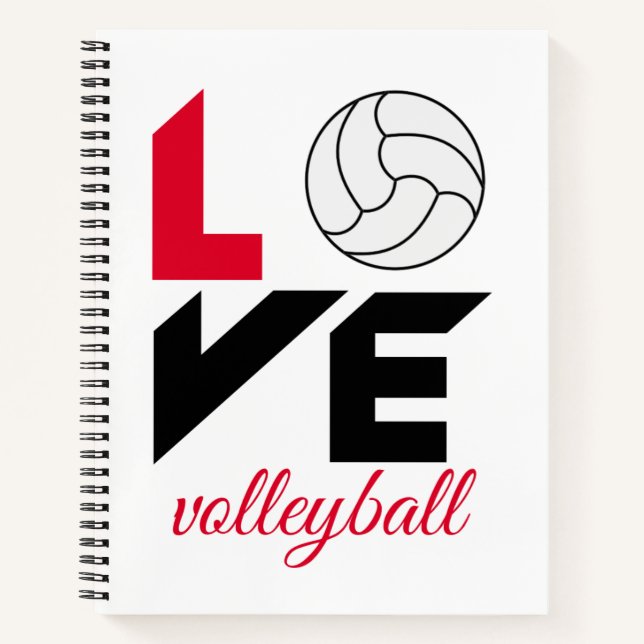 I Love volleyball Notebook (Front)