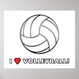 I Love Volleyball! Poster
