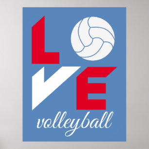 I Love volleyball Poster