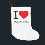 I LOVE VOLLEYBALL SMALL CHRISTMAS STOCKING<br><div class="desc">I LOVE VOLLEYBALL</div>