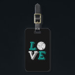 I Love Volleyball Sport Team Player and Coach Luggage Tag<br><div class="desc">I Love Volleyball. Vintage and retro design for volleyball player, coach and fans of the sports. Cool and awesome athletic merchandise for athlete, volleyball team coach, captain and players. Perfect for high school volleyball team or college sports team. Great Christmas gift and birthday present for anyone who love humour, witty...</div>