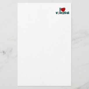 I Love Volleyball Stationery