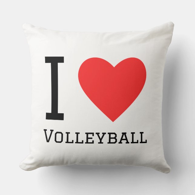 I love volleyball  throw pillow (Front)