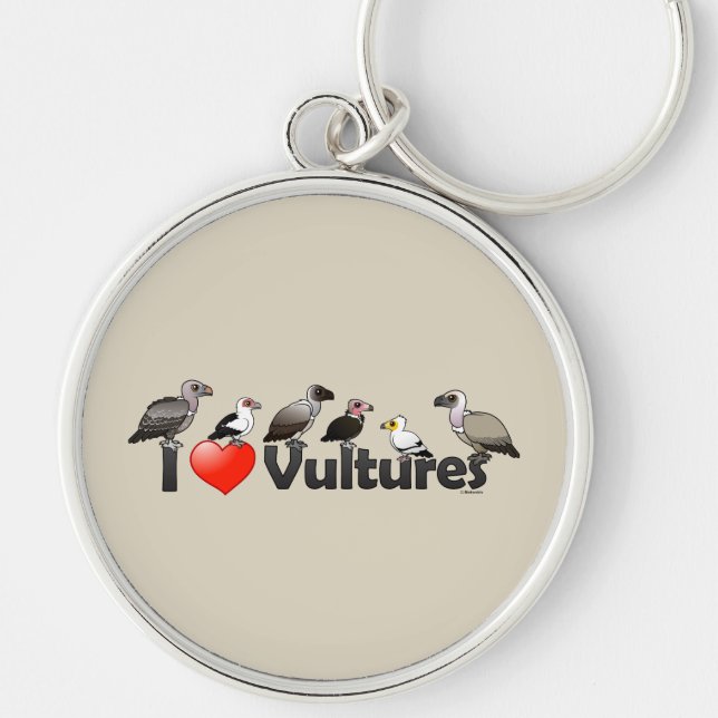 I Love Vultures (Africa) Keychain (Front)