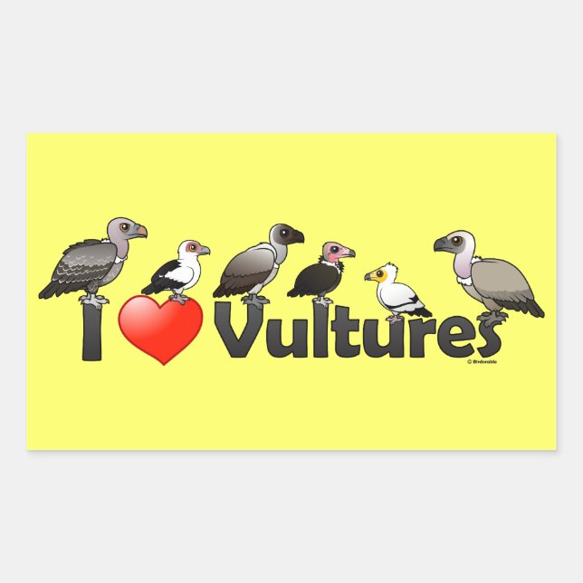 I Love Vultures (Africa) Sticker (Front)
