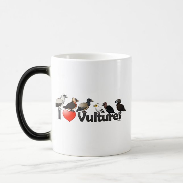 I Love Vultures (Eurasia) Magic Mug (Left)