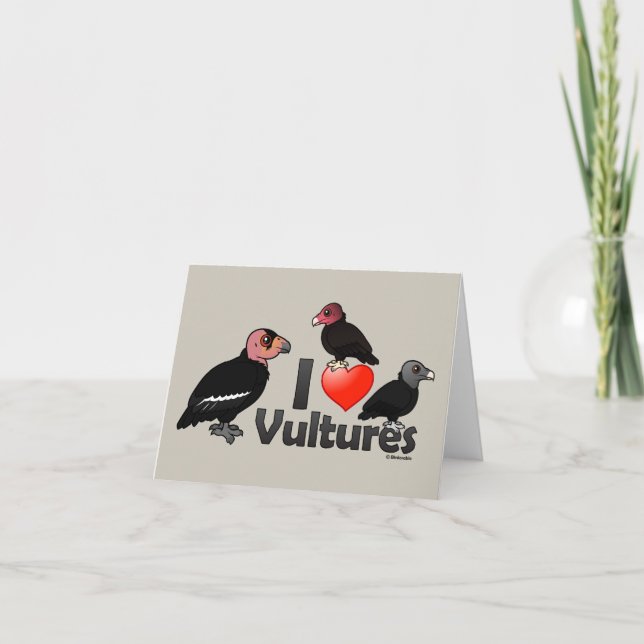 I Love Vultures (North America) Card (Front)