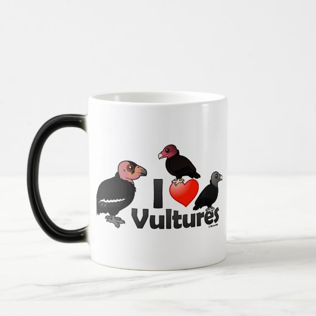 I Love Vultures (North America) Magic Mug (Left)