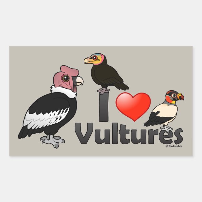 I Love Vultures (South America) Sticker (Front)