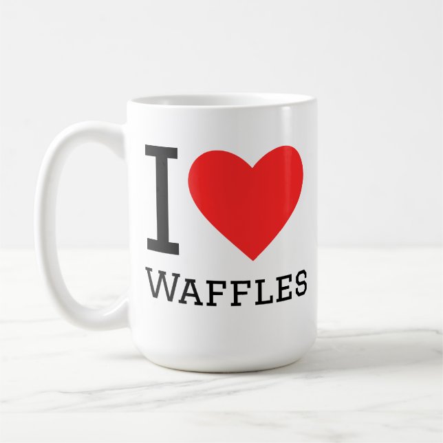I love waffles coffee mug (Left)