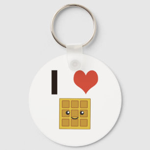 I love Waffles Keychain