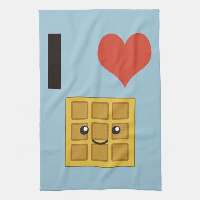 I love Waffles Kitchen Towel (Vertical)