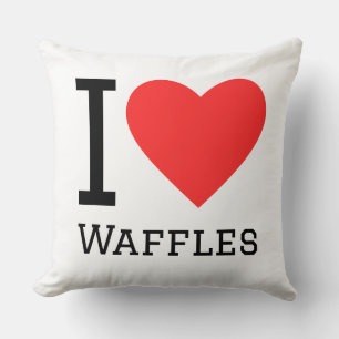 I love waffles throw pillow