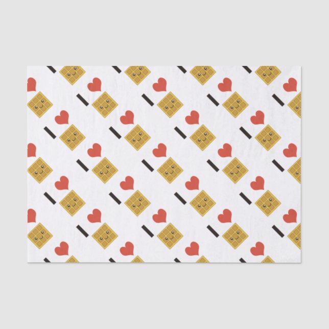 I Love Waffles Tissue Paper (Front)