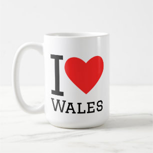 I love wales square sticker coffee mug