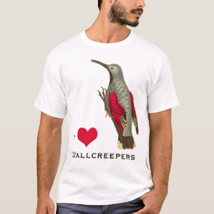 I Love Wallcreepers for Birder or Twitcher T-Shirt