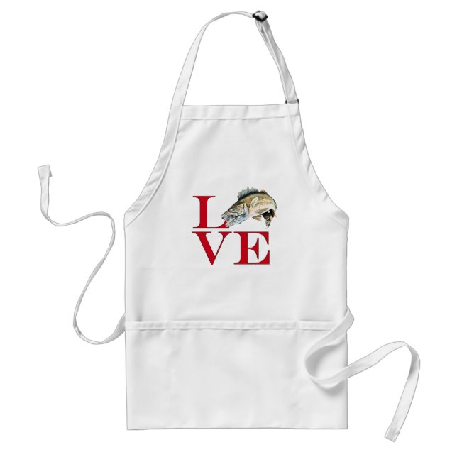 I Love Walleye Standard Apron (Front)