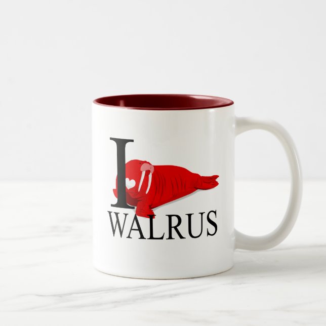 I Love Walrus Mugs (Right)