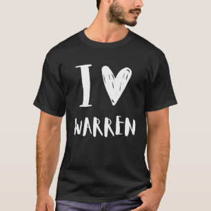 I Love WARREN Boyfriend and Cute Birthday Family T-Shirt