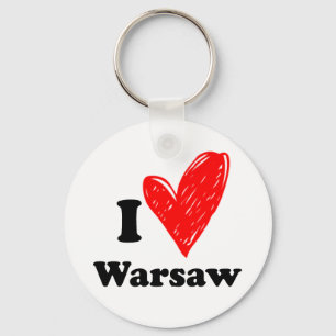 I Love Warsaw Keychain