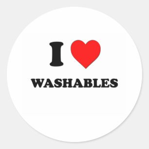 I love Washables Classic Round Sticker