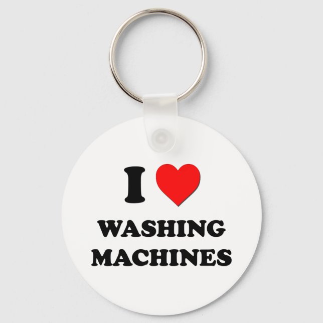 I love Washing Machines Keychain (Front)