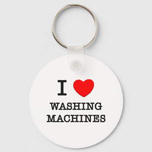 I Love Washing Machines Keychain