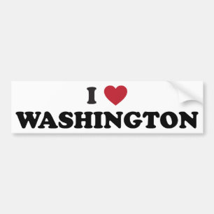 I Love Washington Bumper Sticker