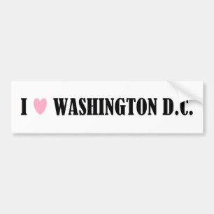 I LOVE WASHINGTON D.C. BUMPER STICKER
