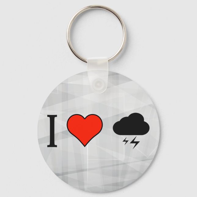 I Love Watching Lightnings Keychain (Front)