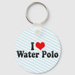 I Love Water Polo Keychain