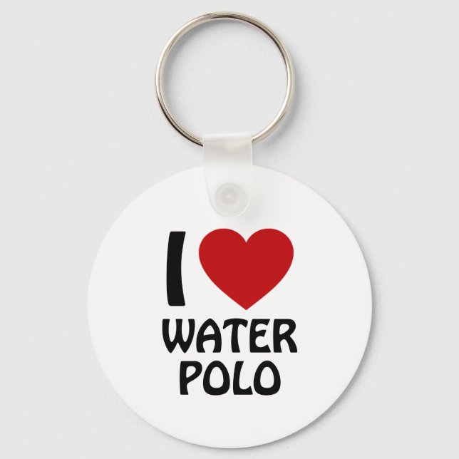 I love Water polo Keychain (Front)