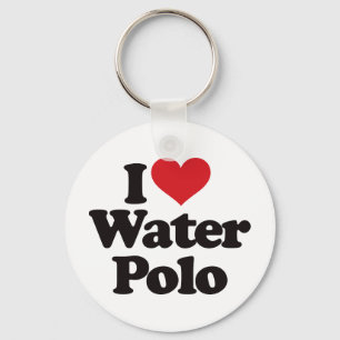I Love Water Polo Keychain