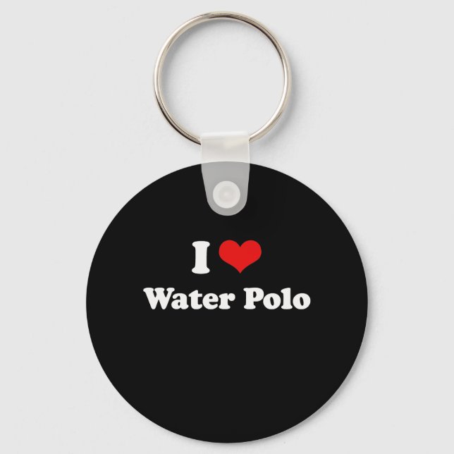 I Love Water Polo Tshirt Keychain (Front)