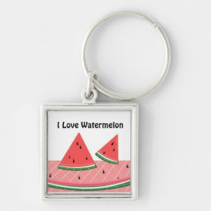 I Love Watermelon Keychain