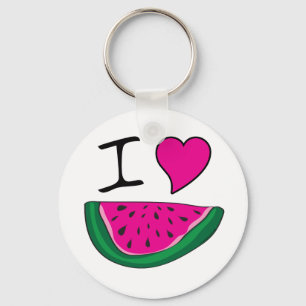 I Love Watermelon Keychain