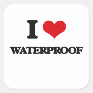 I love Waterproof Square Sticker
