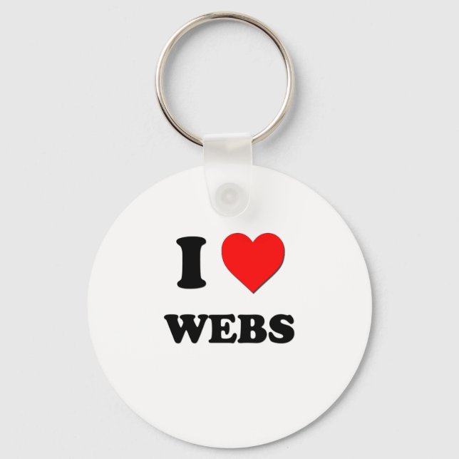 I love Webs Keychain (Front)