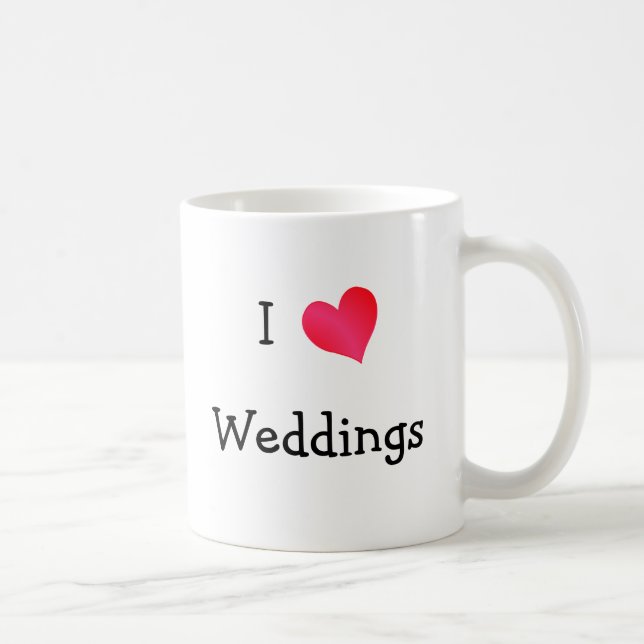 I Love Weddings Coffee Mug (Right)