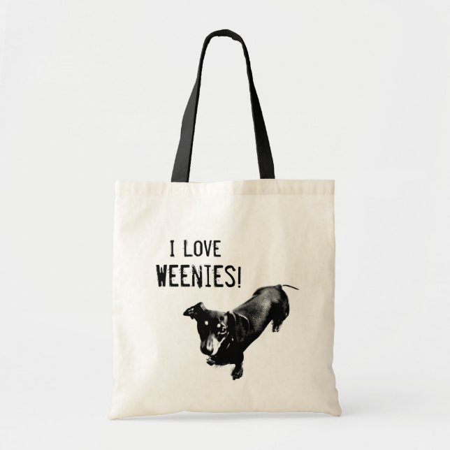 I Love Weenies Tote Bag (Front)