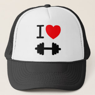 I Love Weightlifting Hat