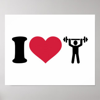 I love Weightlifting Poster
